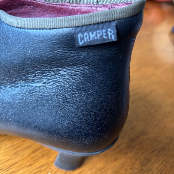 👛 (ANY 2/$50) CAMPER Lulu Leather Rubber Sole 2.5" Kitten Rubber Heel Booties - Picture 6 of 8